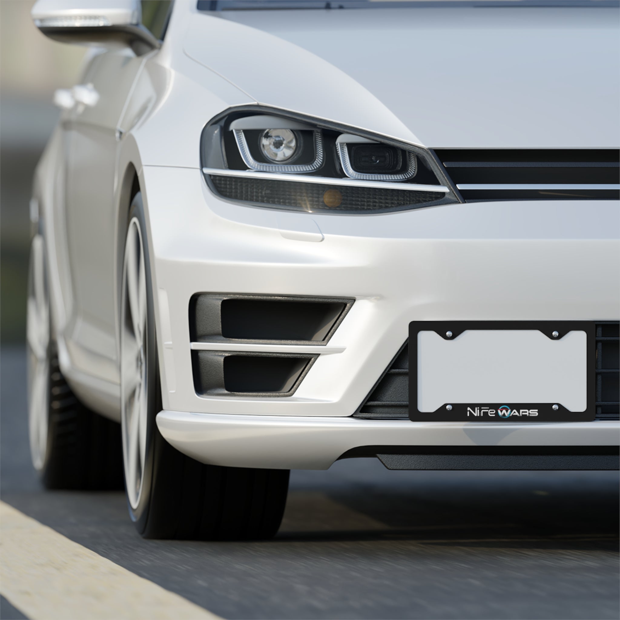 NiFe WARS Metal License Plate Frame