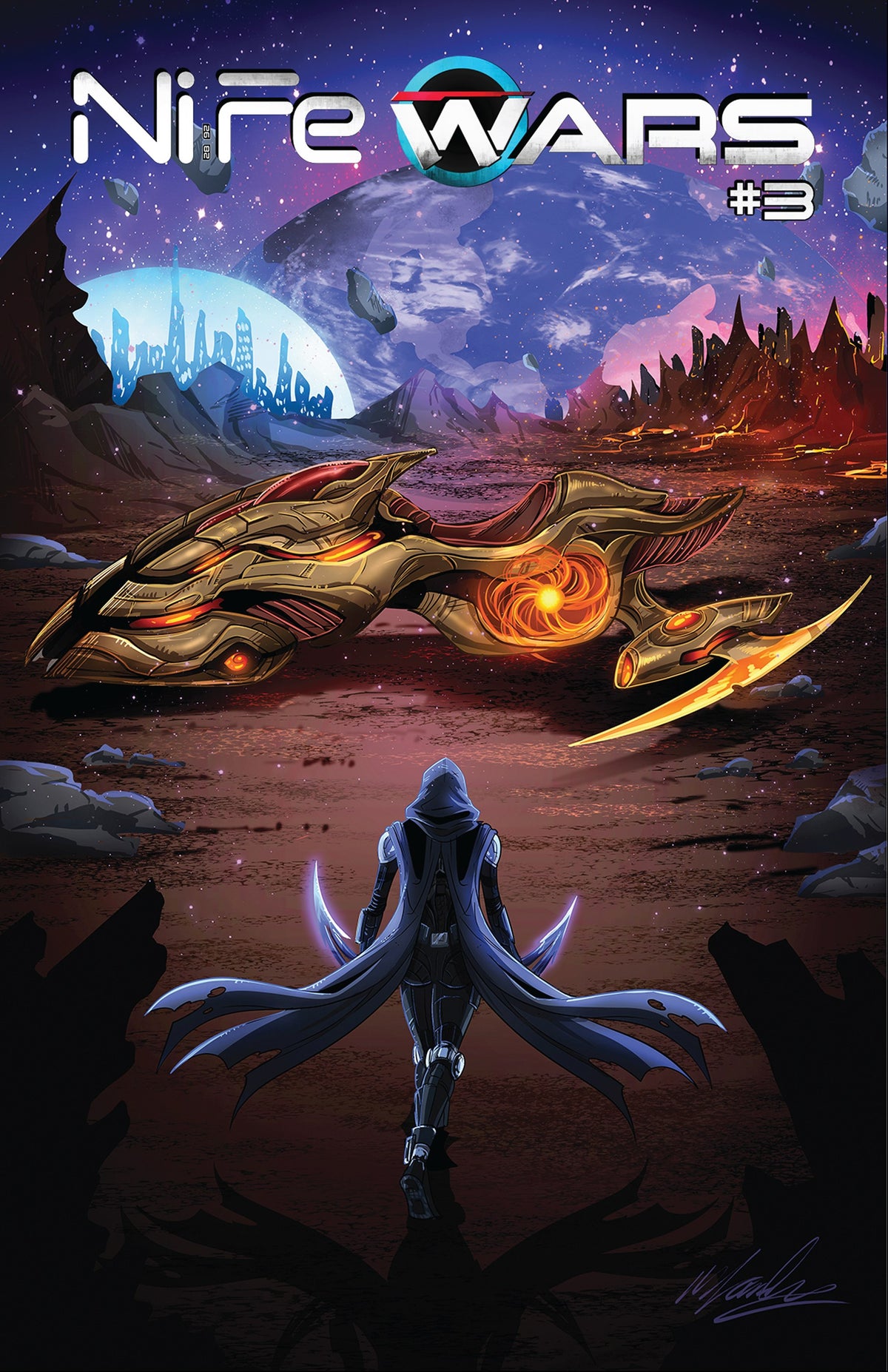 NiFe WARS #3 cover by Mary Landro