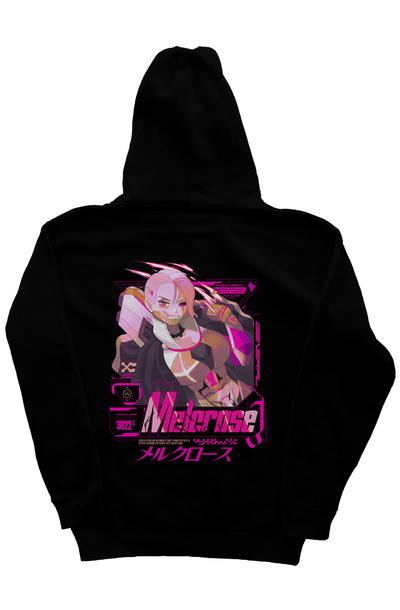 MELCROSE Anime Streetwear Hoodie BLACK