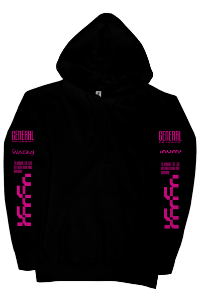 MELCROSE Anime Streetwear Hoodie BLACK
